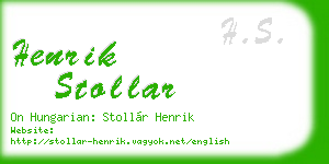 henrik stollar business card